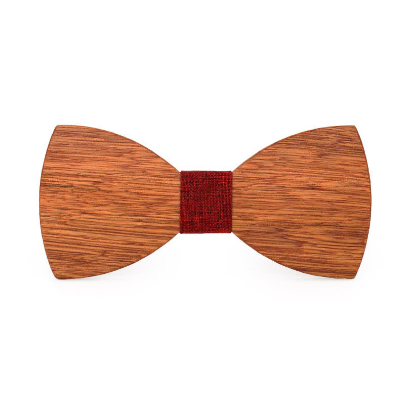 Noeud papillon vintage en bois de bégonia pour homme