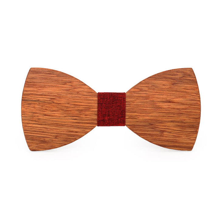 Noeud papillon vintage en bois de bégonia pour homme