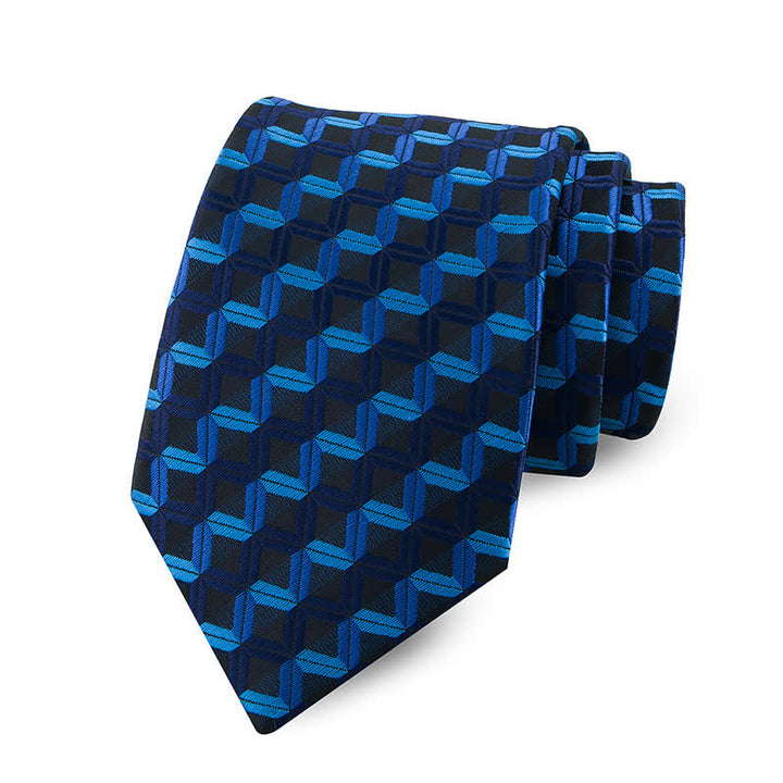 Cravate à géométrie innovante DarkBlue pour homme