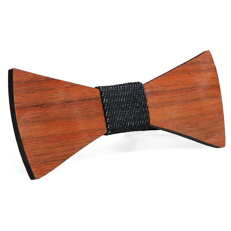 Nœud papillon en bois amusant et créatif pour homme