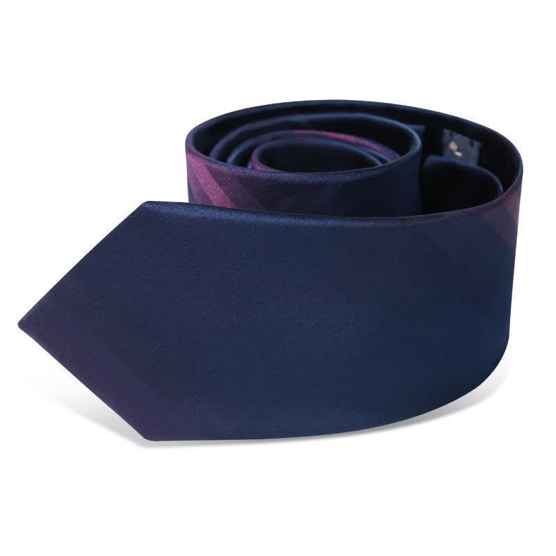 Cravate en soie de mûrier pour homme, dégradé de violet