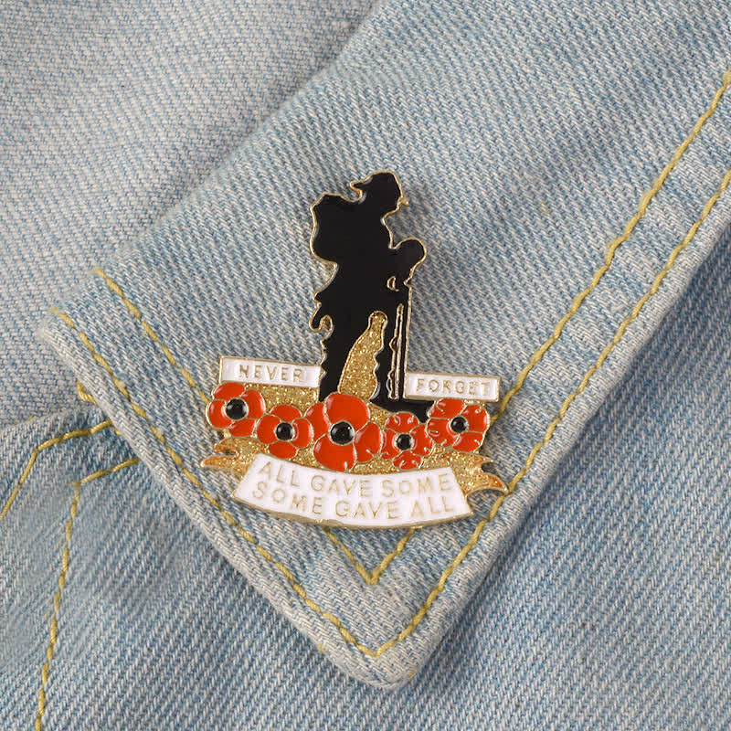 Broche coquelicot unisexe commémorative du soldat britannique