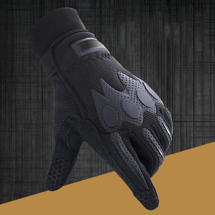 Gants tactiques noirs pour l'alpinisme en plein air, doigts longs