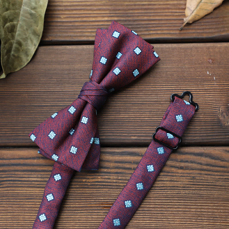 Nœud papillon à rayures florales pour homme