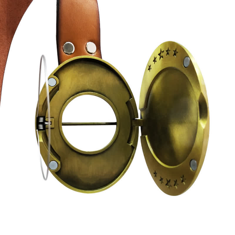 Ceinture en cuir avec boucle créative pour porte-bière et drapeau américain pour homme