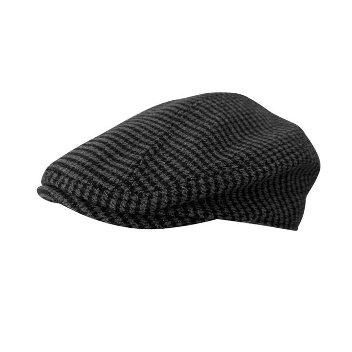 Casquette béret Ivy à carreaux pied-de-poule noir et gris