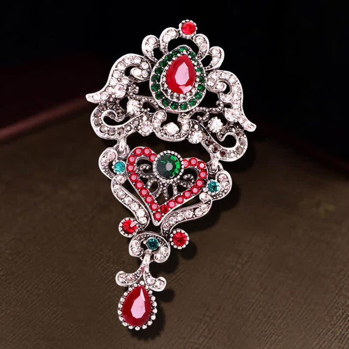 Broche de banquet classique en forme de goutte d'eau pour femme
