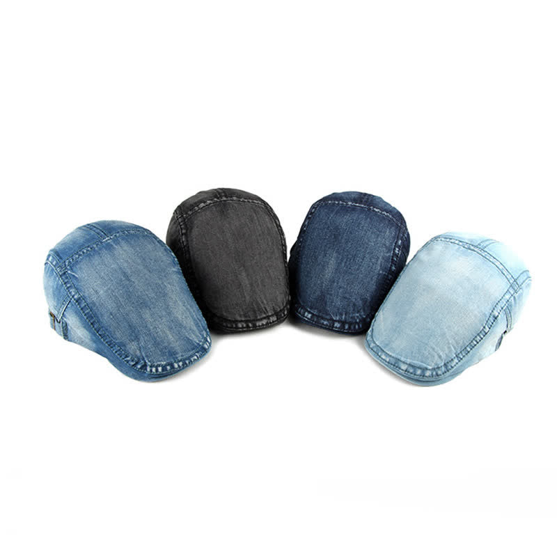 Casquette Béret Simple Jean Denim - image 1