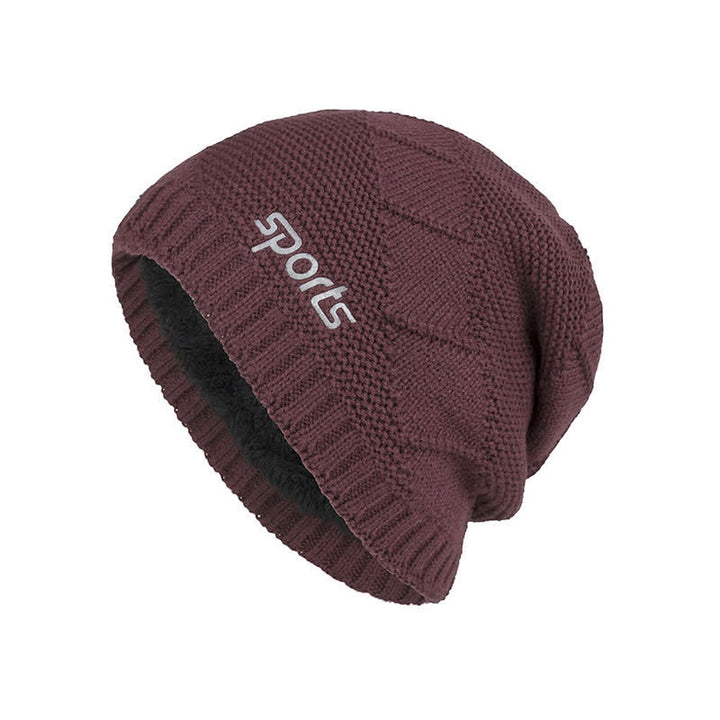Bonnet tricoté décontracté d'hiver de couleur unie