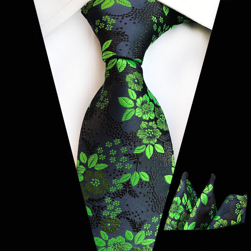 Lot de 2 cravates à fleurs de prunier pour homme