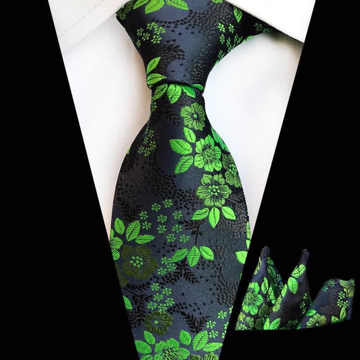 Lot de 2 cravates à fleurs de prunier pour homme