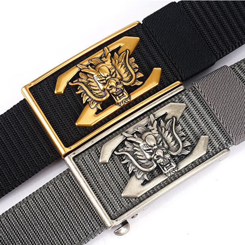 Ceinture en nylon pour homme avec lettre Z et dragon puissant