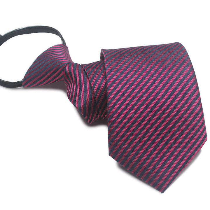 Cravate moderne à fermeture éclair pour homme Cravate pour homme d'affaires