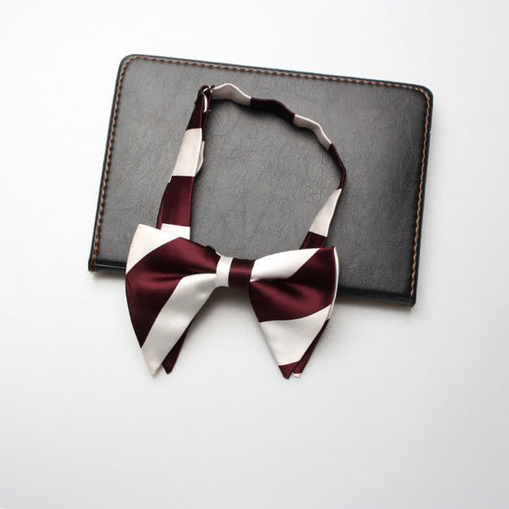 Nœud papillon surdimensionné à rayures pour homme