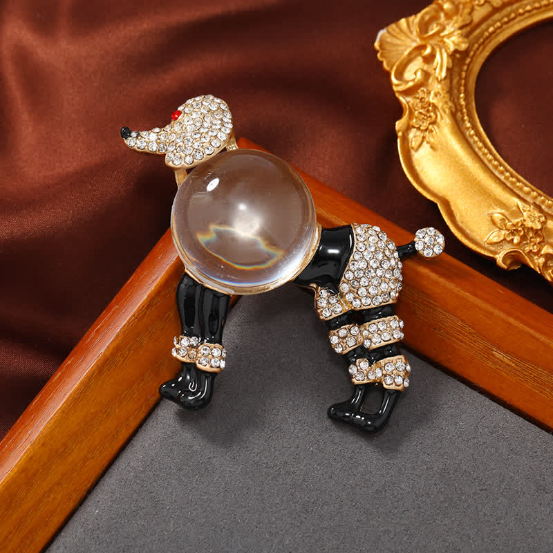 Broche créative pour femme en forme de caniche Jelly Belly