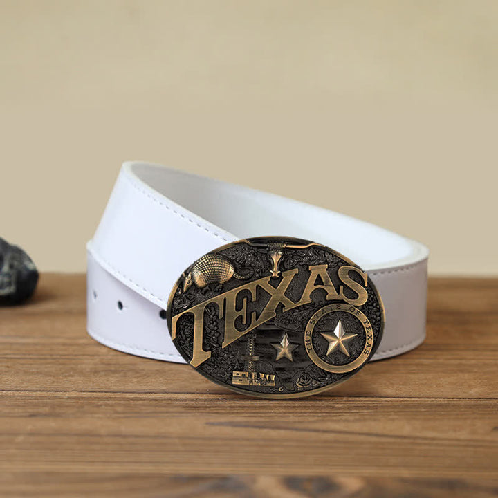 Ceinture en cuir à boucle Texas State Heritage Attitude pour homme