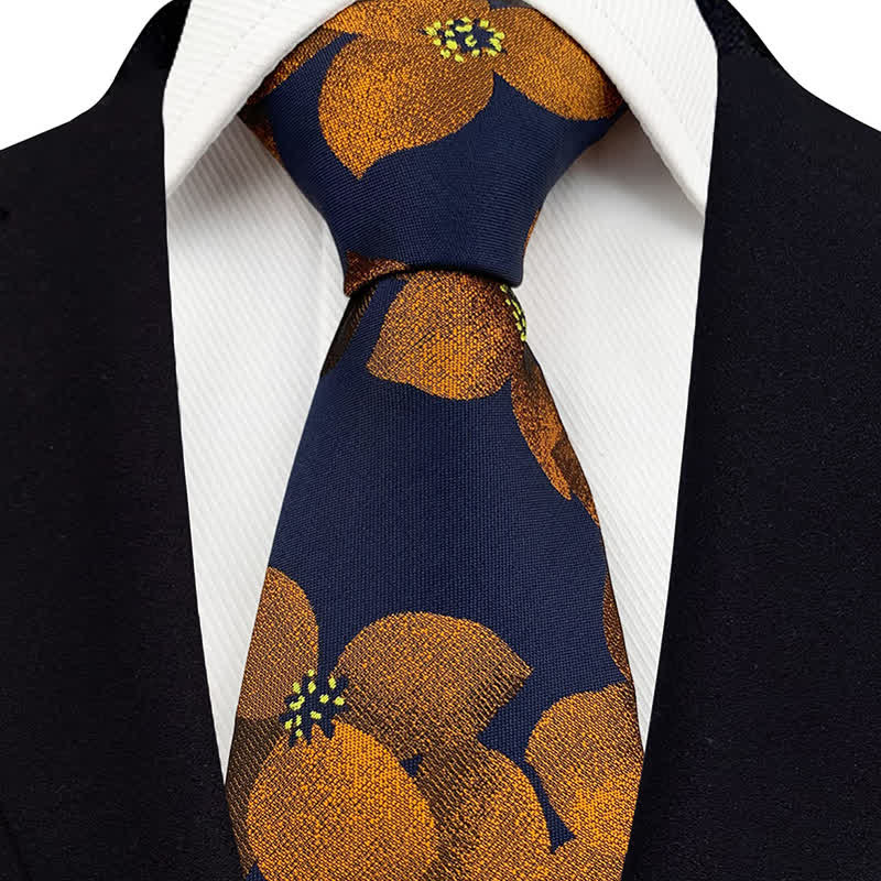 Cravate élégante à grandes fleurs pour homme
