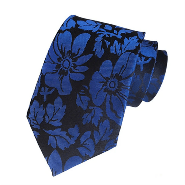 Lot de 2 cravates à motif floral pour homme avec feuilles de jardin
