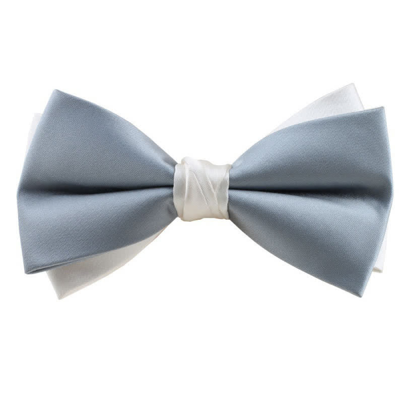 Nœud papillon asymétrique bicolore pour homme