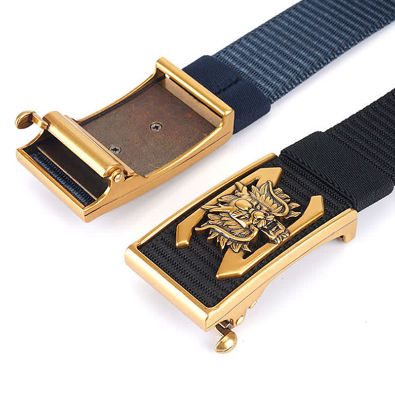 Ceinture en nylon pour homme avec lettre Z et dragon puissant