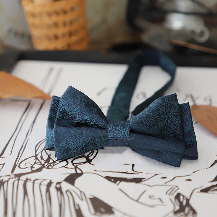Nœud papillon élégant à pois et rayures pour homme