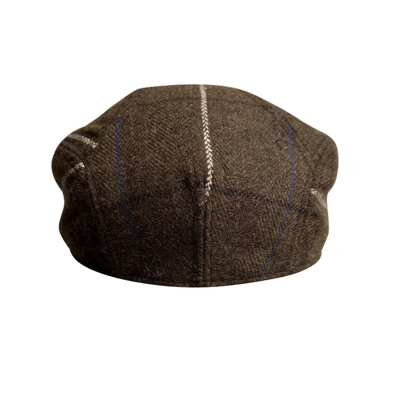 Casquette béret à rayures bleues et blanches vintage