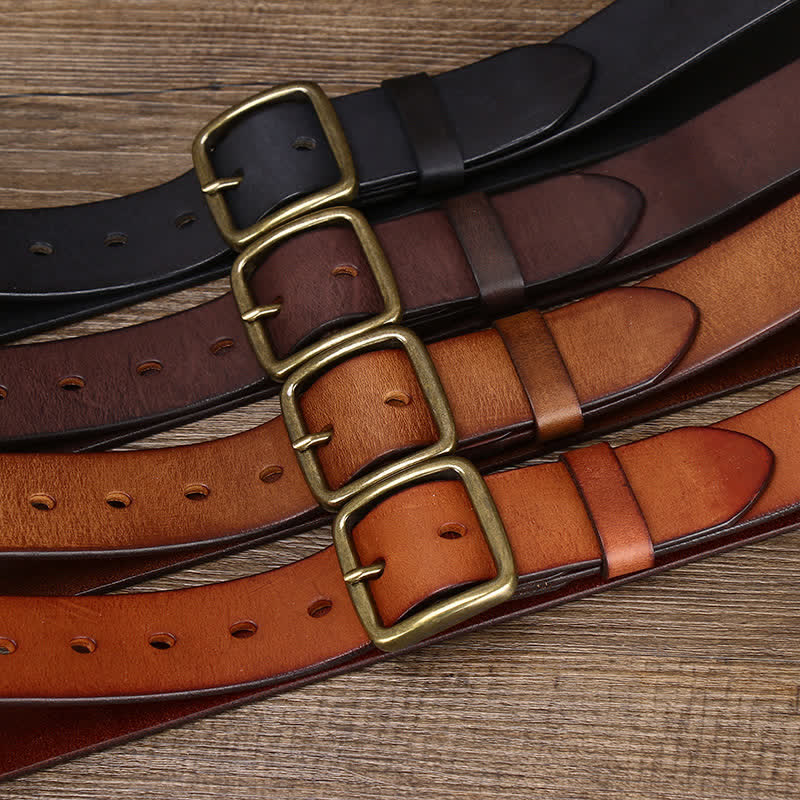 Veste décontractée pour homme avec ceinture en cuir de vache souple