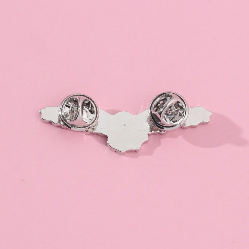Broche en émail pour homme représentant un vautour avec le drapeau américain