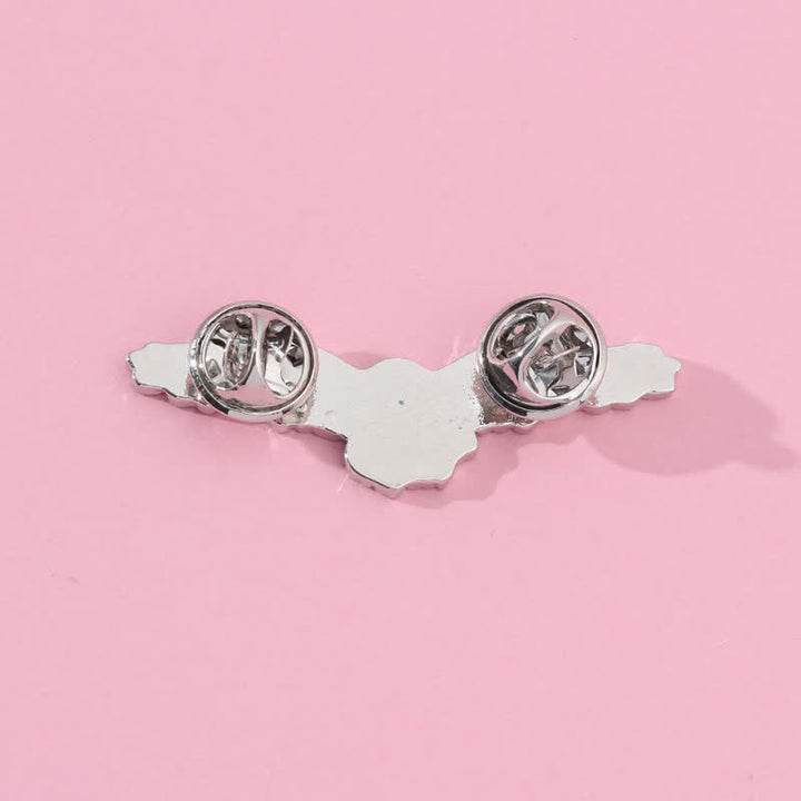 Broche en émail pour homme représentant un vautour avec le drapeau américain