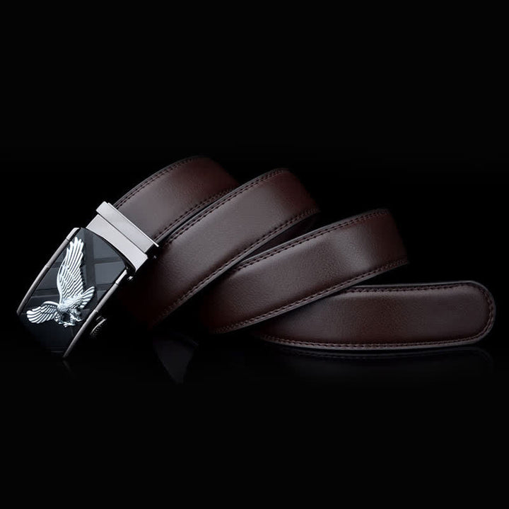 Ceinture en cuir à boucle automatique pour homme avec motif aigle animal - image 2