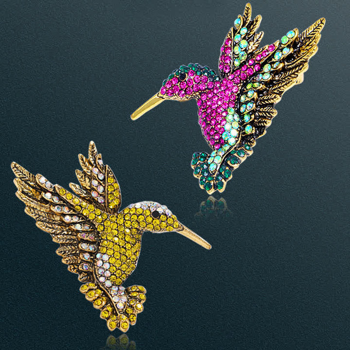 Broche Colibri Strass Femme