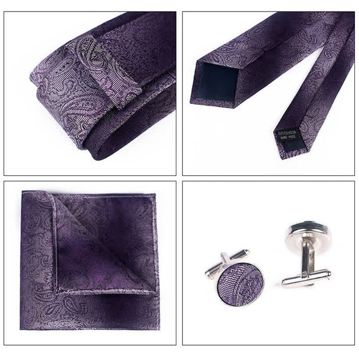 Lot de 3 cravates à motif cachemire dégradé de couleurs pour homme 