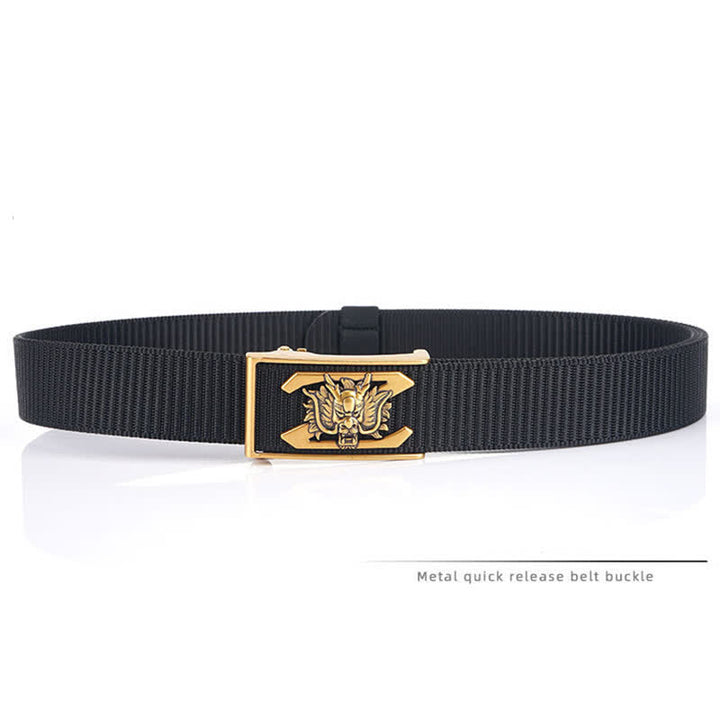 Ceinture en nylon pour homme avec lettre Z et dragon puissant