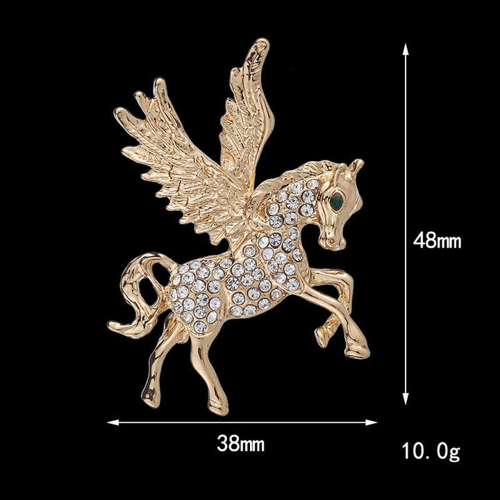 Broche vintage pour homme avec ailes de Pégase