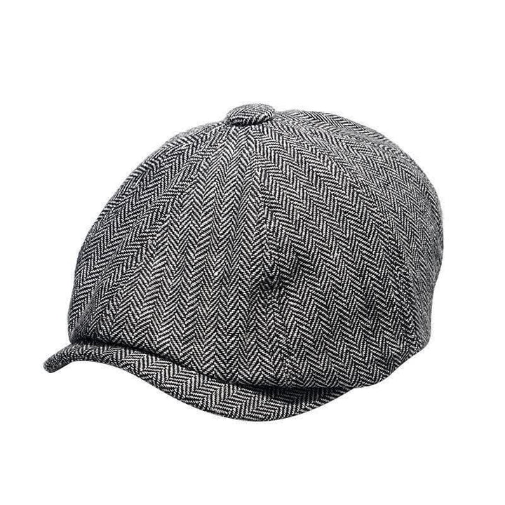 Casquette béret octogonale polyvalente à chevrons pour homme