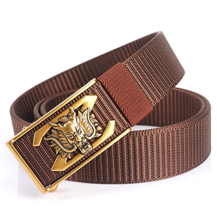 Ceinture en nylon pour homme avec lettre Z et dragon puissant