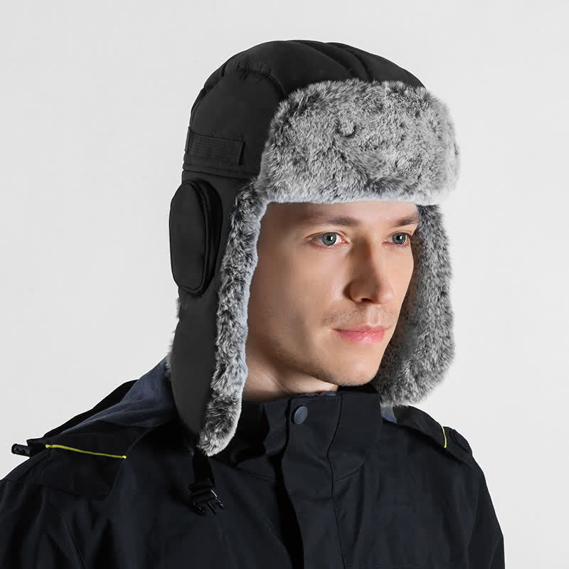 Ensemble de chapeau de trappeur en fausse fourrure avec casquette d'aviateur unisexe pour l'extérieur