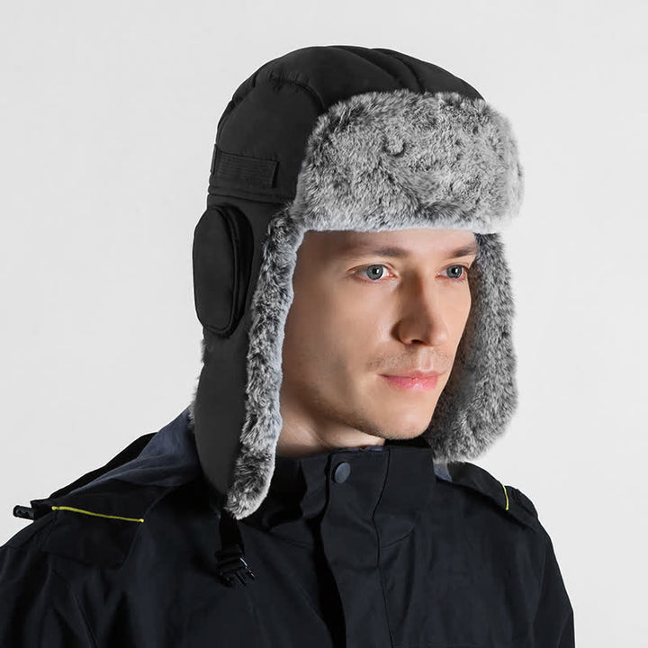 Ensemble de chapeau de trappeur en fausse fourrure avec casquette d'aviateur unisexe pour l'extérieur