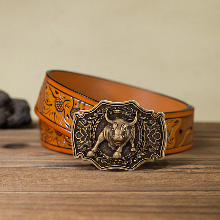 Ceinture en cuir à boucle Matador DIY pour homme