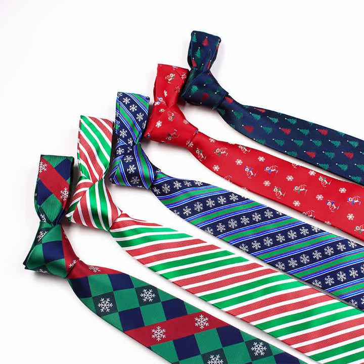 Cravate fantaisie pour homme avec motif Père Noël