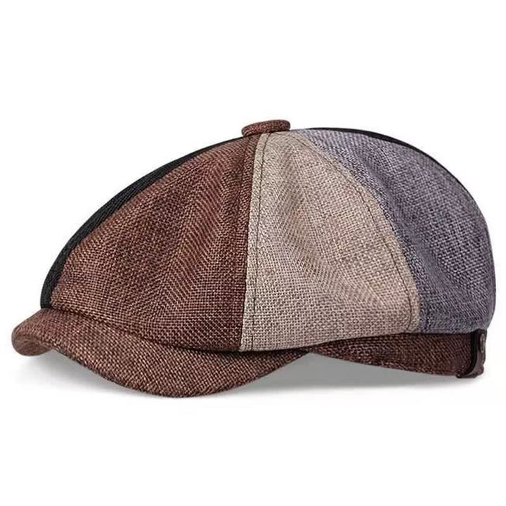 Casquette béret octogonale décontractée en lin respirant