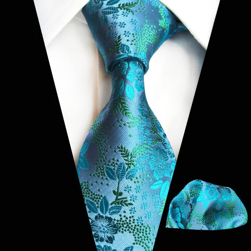 Ensemble de 2 cravates à fleurs de prunier pour homme