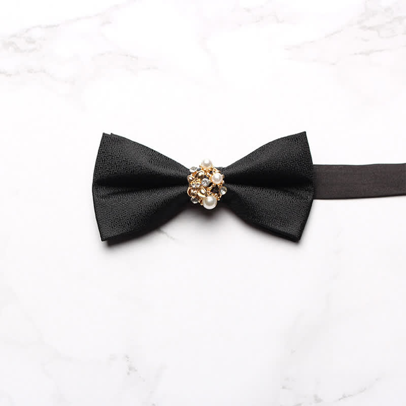 Nœud papillon de smoking formel en perles pour homme
