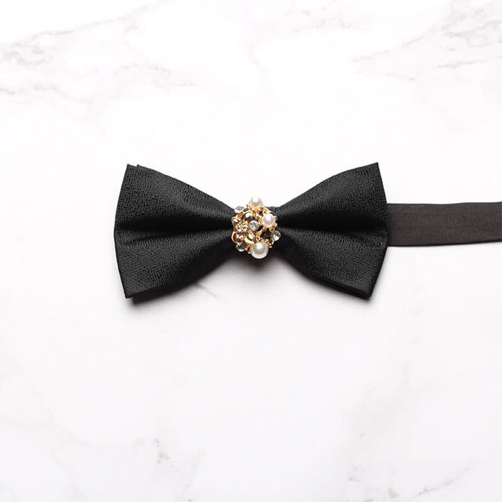Nœud papillon de smoking formel en perles pour homme