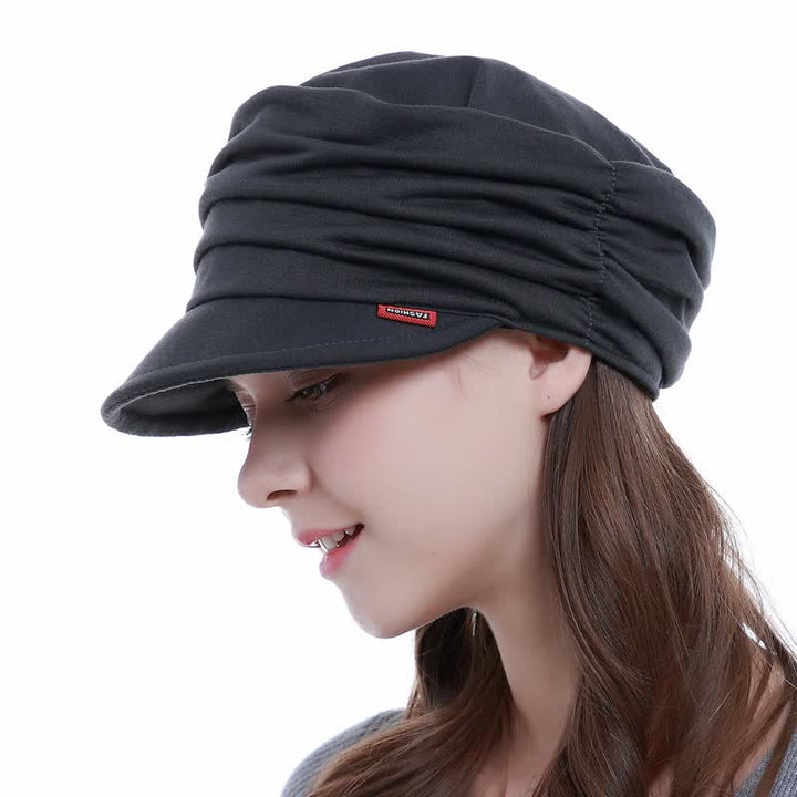 Casquette de baseball plissée à bord souple pour femme