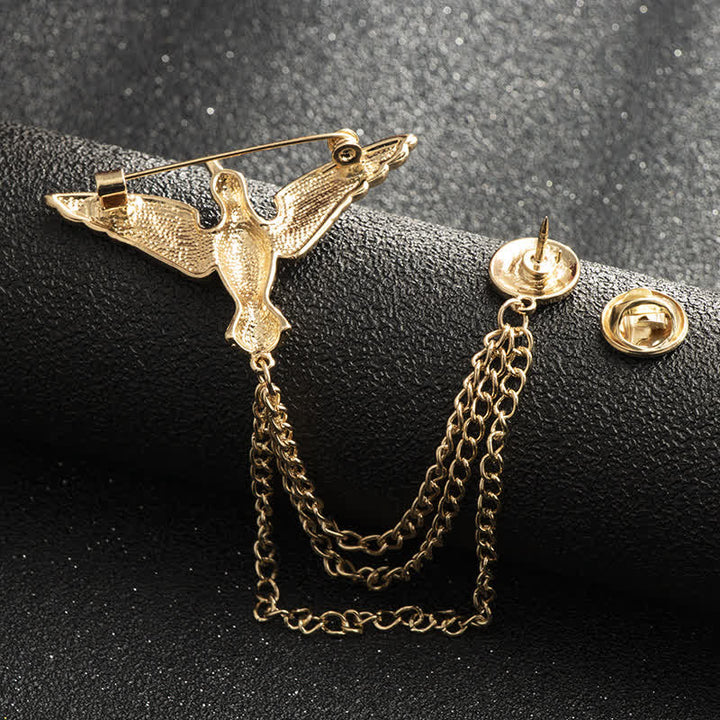 Broche chaîne Victory Bird pour homme