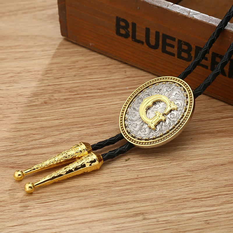 Accessoire pour chemise de cow-boy western Alphabet A à Z Bolo Tie - G - image 10