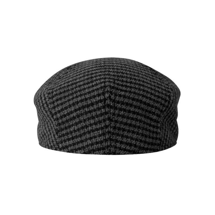 Casquette béret Ivy à carreaux pied-de-poule noir et gris