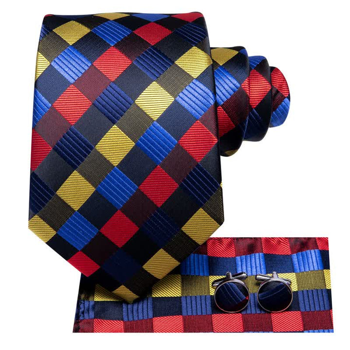 Ensemble de 3 cravates à rayures colorées chics pour homme