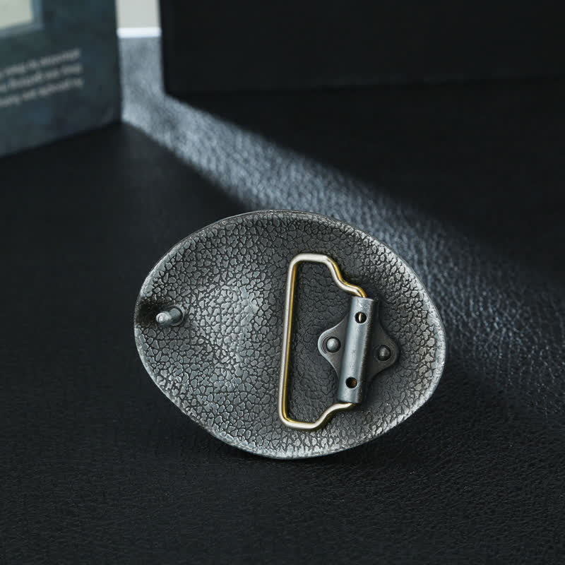 Ceinture en cuir à boucle de cowboy avec drapeau américain pour homme
